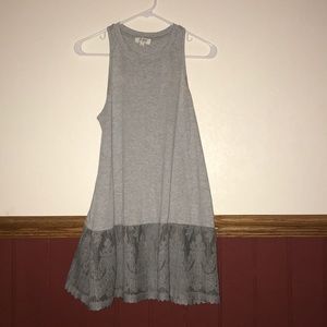 Grey lace tank